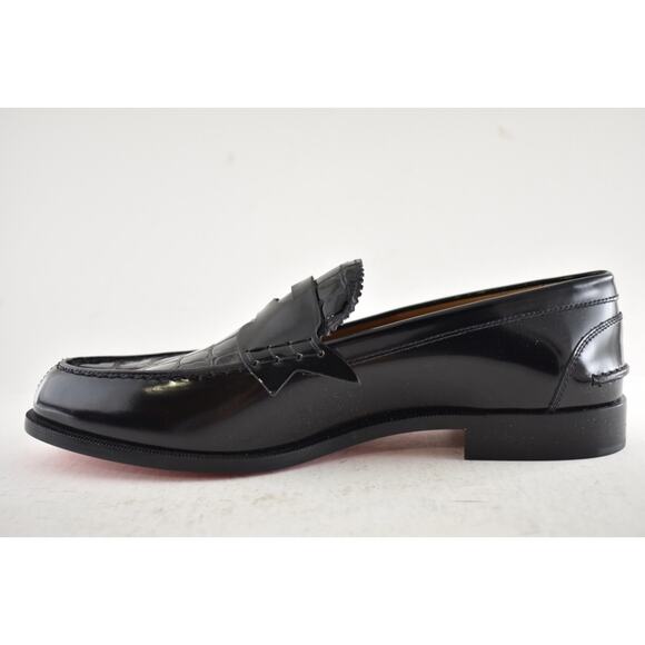 Christian Louboutin Penny Flat Black Croc Calf Leather Slip On Dress Loafer 42 9 main image 5